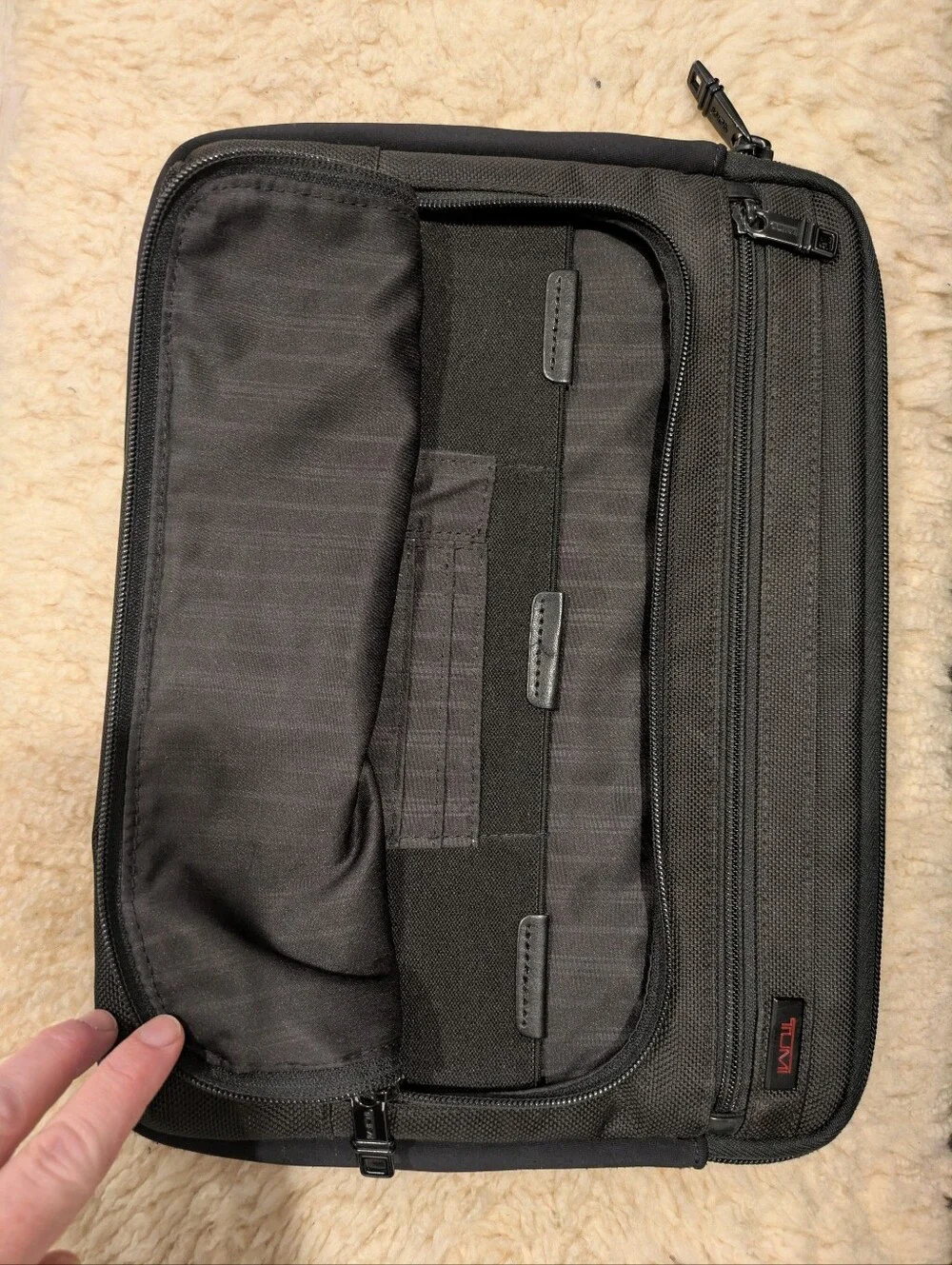 TUMI Alpha Black Ballistic Nylon 15